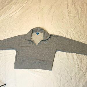 Prince cropped half zip sweatshirt